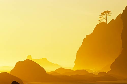 Sunset by the sea